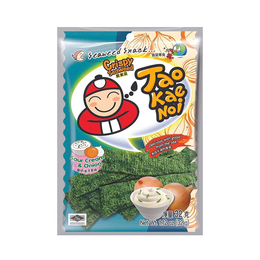 Taokaenoi Alghe Crispy Seaweed Sour Creamd Onion - 32g