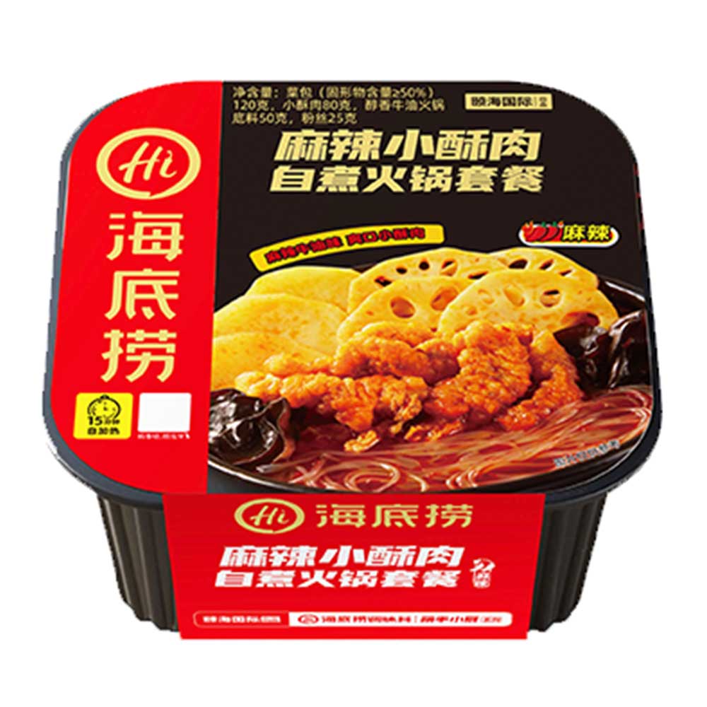 Haidilao Hot Pot Istantaneo Piccante con Carne Croccante - 275g