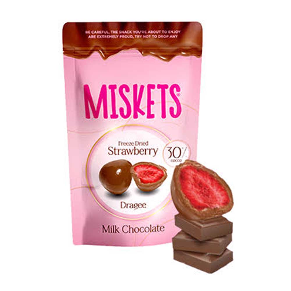 Miskets Cioccolato al Latte Ripieno Fragola - 80g
