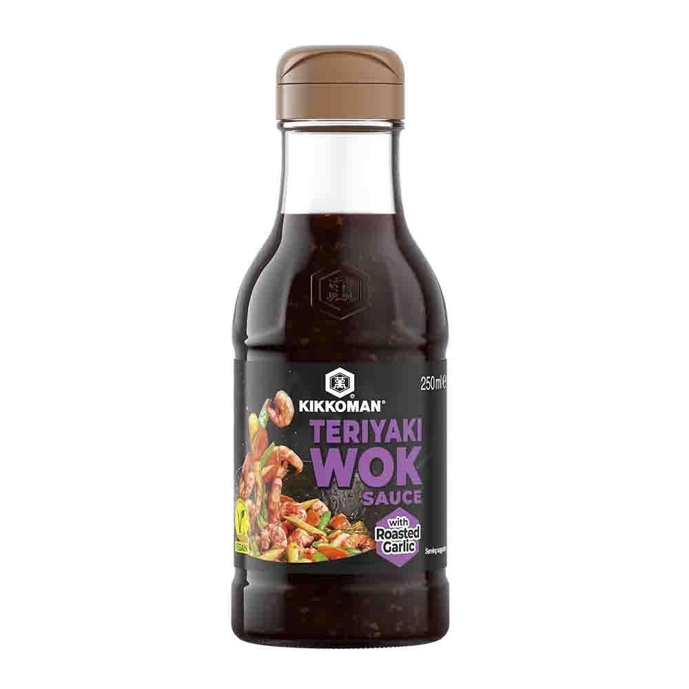 Kikkoman salsa teriyaki con ajo tostado - 250 ml