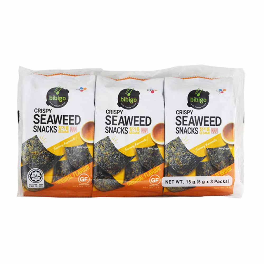 Bibigo Snack di alghe gusto sesamo - 15g