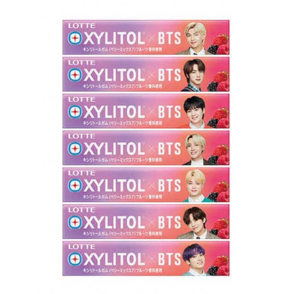 Chewing Gum Lotte Xylitol x BTS Berry Mix - 7 pezzi