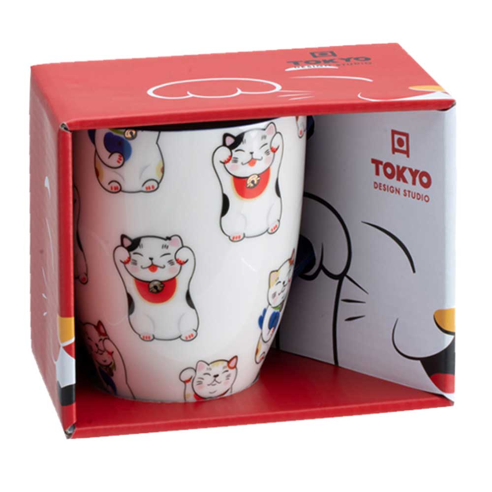 Tokyo Design Studio Lucky Cat Tazza Giftbox